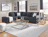Atlanta Chaise Lounge with Sofa Bed - Slate