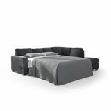 Atlanta Chaise Lounge with Sofa Bed - Slate