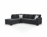 Atlanta Chaise Lounge with Sofa Bed - Slate