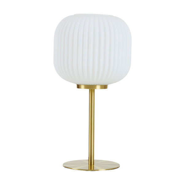 Cheri Metal/Glass Table Lamp - White