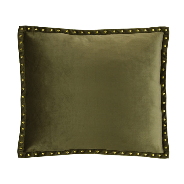 Essential Fine Velvet Cushion - Olive