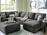 Elanville Chaise Lounge - Charcoal