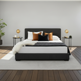 Willoughby Queen Bed with FREE Mattress - Charcoal