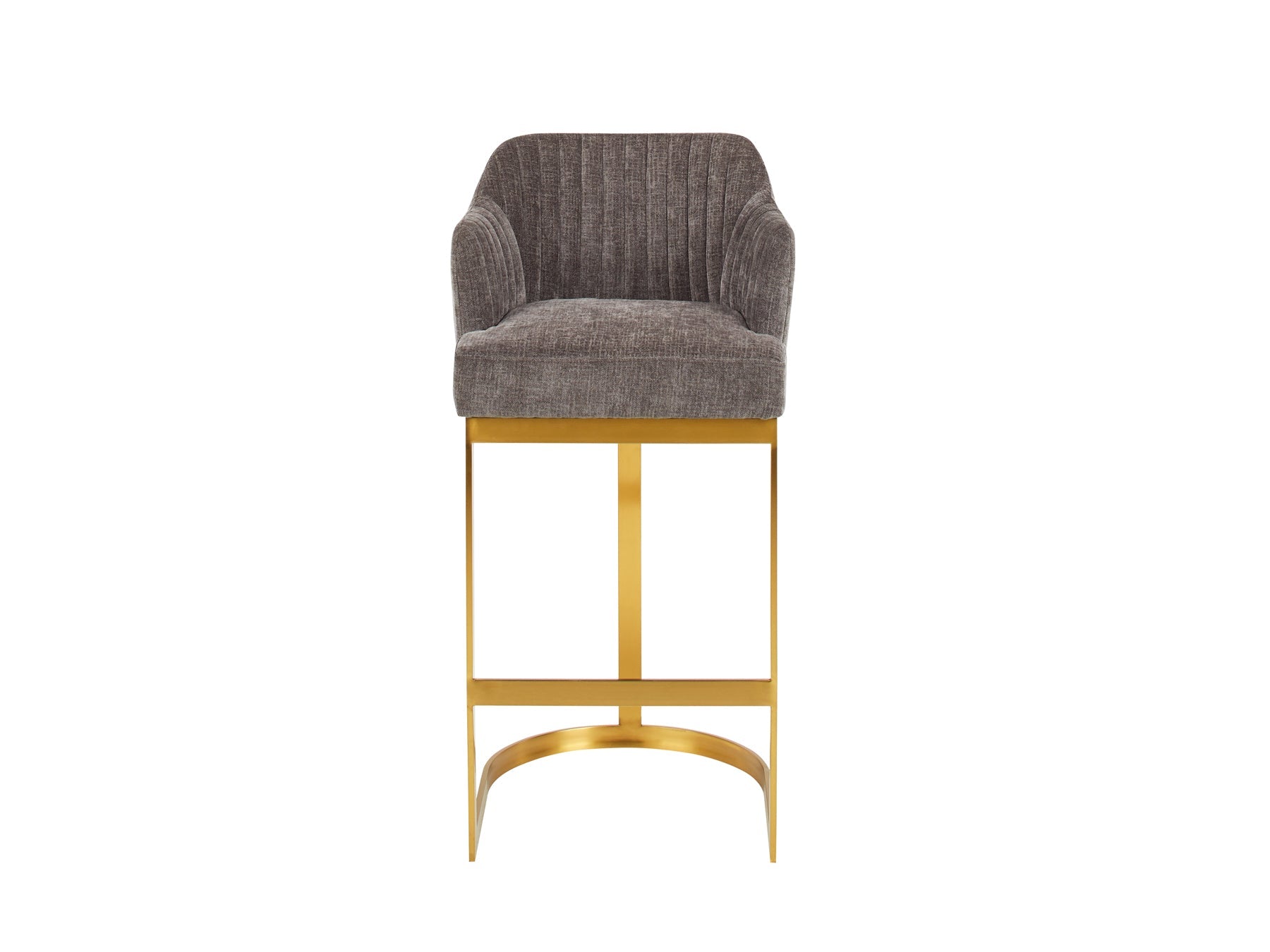 Buy Martini Upholstered Stool With Gold Legs Dark Ash In Bunbury 