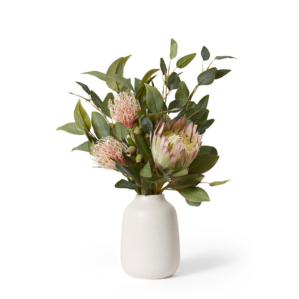 Protea & Pin Cushion Mix - Damita Vase