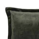 Essential Plush Velvet Lumbar Cushion - Olive