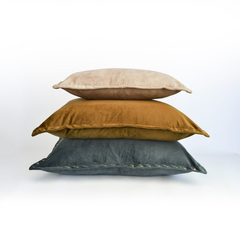 Essential Fine Velvet Cushion - Steel