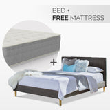Tessa Upholstered Bed - Free Mattress