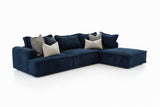 Seattle 3 Seater with Chaise - Blue