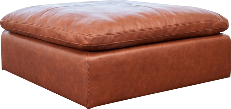 Cognac Leather Ottoman Sofa Piece