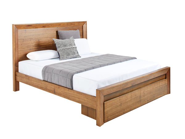 Lofty Bed with Drawer - Wormy Chestnut