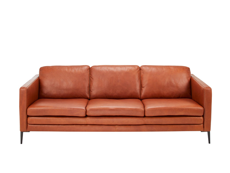 Oslo 3 Seater Leather Lounge - Cognac