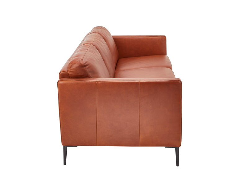 Oslo 3 Seater Leather Lounge - Cognac