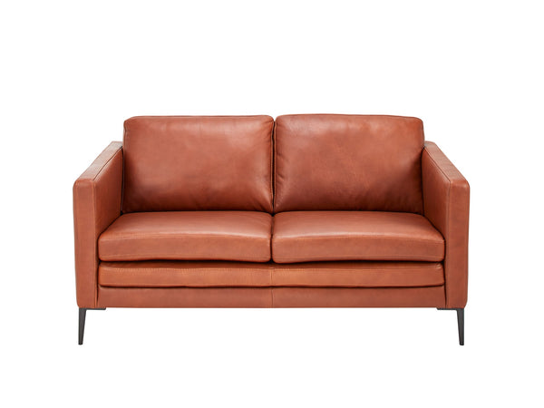 Oslo 2 Seater Leather Lounge - Cognac