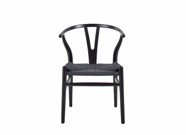 Elm Wishbone Chair - Black