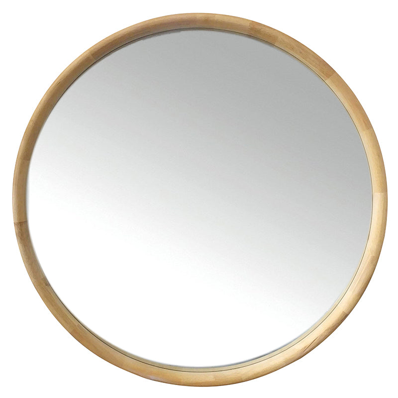 Inga Oak Round Mirror