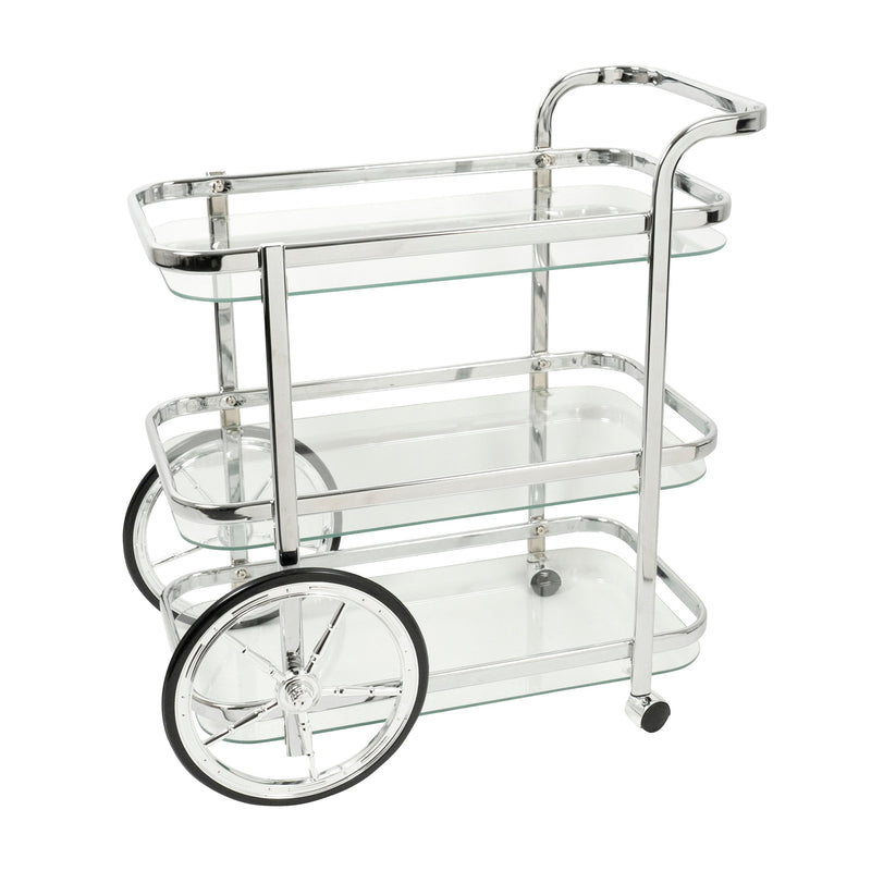 Norris Triple Shelf Cart - Silver